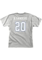 Barry Sanders Detroit Lions Grey NAME AND NUMBER Short Sleeve Player T Shirt