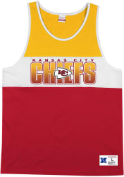Mitchell and Ness Kansas City Chiefs Mens Red MESH NFL Short Sleeve Tank Top
