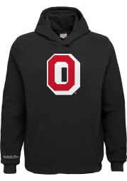 Mitchell and Ness Ohio State Buckeyes Youth Black Retro Logo Long Sleeve Hoodie