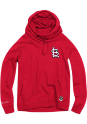 Mitchell and Ness St Louis Cardinals Womens Red Funnel Crew Sweatshirt