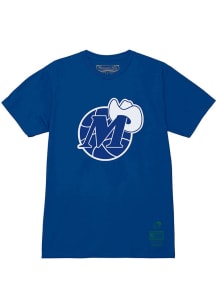 Mitchell and Ness Dallas Mavericks Blue One Color Logo Short Sleeve Fashion T Shirt