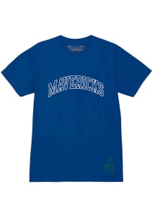 Mitchell and Ness Dallas Mavericks Blue Arch Short Sleeve Fashion T Shirt