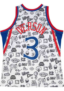 Allen Iverson Philadelphia 76ers Mitchell and Ness Doodle Swingman Jersey