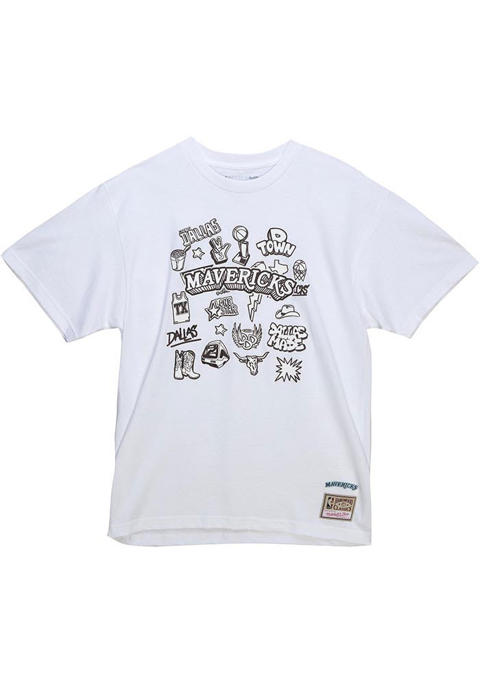 Mitchell and Ness Mavericks Doodle Short Sleeve Fashion T Shirt