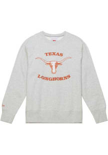 Mitchell and Ness Texas Longhorns Mens Grey Playoff Win Long Sleeve Fashion Sweatshirt