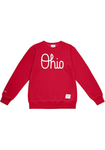 Mitchell and Ness Ohio State Buckeyes Mens Red Playoff Win Long Sleeve Fashion Sweatshirt