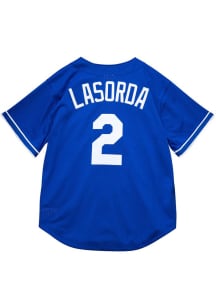 Tommy Lasorda Los Angeles Dodgers Mitchell and Ness Batting Practice Button Front Cooperstown Je..