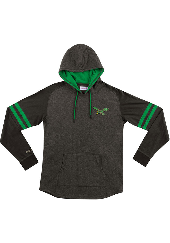 Philadelphia Eagles Mitchell & Ness All Over 2.0 Pullover Sweatshirt - Black