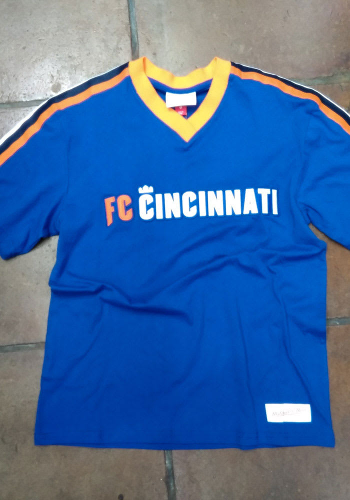 Mitchell and Ness FC Cincinnati Blue Overtime Win Short Sleeve T Shirt