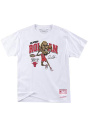 Dennis Rodman Chicago Bulls White Athlete Short Sleeve Fashion Player T Shirt