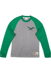 Mitchell and Ness Philadelphia Eagles Kelly Green Play by Play Long Sleeve Fashion T Shirt