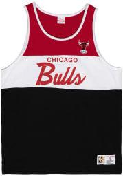 Mitchell and Ness Chicago Bulls Mens Black Cotton Short Sleeve Tank Top