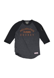 Mitchell and Ness Philadelphia Flyers Black Team Issued Long Sleeve Fashion T Shirt