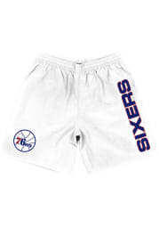 Mitchell and Ness Philadelphia 76ers Mens White Nylon Shorts