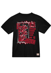 Mitchell and Ness Philadelphia 76ers Black BORN AND BRED Short Sleeve T Shirt