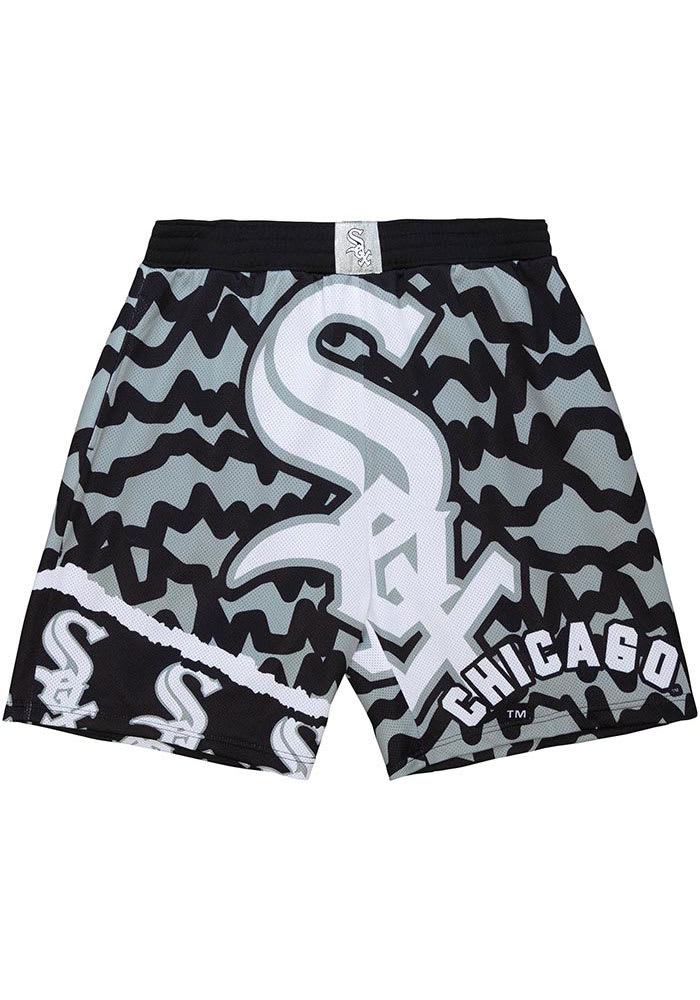 Mitchell and Ness Chicago White Sox Mens Black Jumbotron 2.0 Sublimated Shorts
