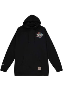 Mitchell and Ness Detroit Pistons Mens Black CUT UP HOODY Long Sleeve Hoodie