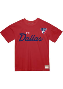 Mitchell and Ness FC Dallas Red Dallas Script Short Sleeve T Shirt