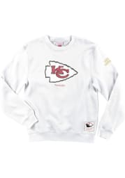 Mitchell and Ness Kansas City Chiefs Mens White Rings Long Sleeve Crew Sweatshirt