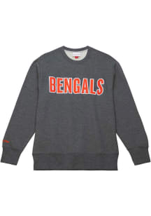 Mitchell and Ness Cincinnati Bengals Mens Black PLAYOFF WIN 2.0 Long Sleeve Fashion Sweatshirt