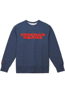 Mitchell and Ness Chicago Bears Mens Navy Blue PLAYOFF WIN 2.0 Long Sleeve Fashion Sweatshirt
