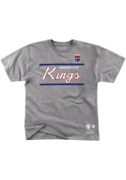 Mitchell and Ness Kansas City Kings Grey Coaches Script Short Sleeve Fashion T Shirt