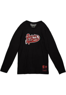 Mitchell and Ness St Louis Spirits Black Team Logo Long Sleeve Fashion T Shirt