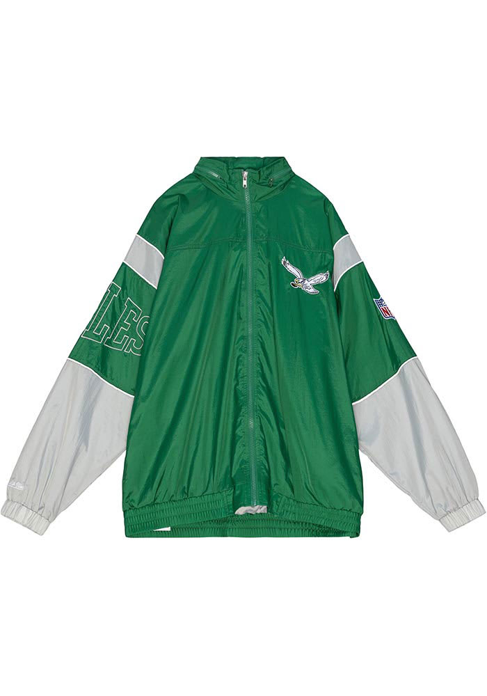 Philadelphia Eagles Mitchell & Ness Team Throwback Full-Zip Hoodie Jacket -  Kelly Green