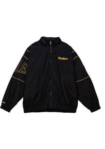 Mitchell and Ness Pittsburgh Steelers Mens Black SIDELINE Heavyweight Jacket