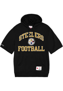 Mitchell and Ness Pittsburgh Steelers Black Heart And Soul Short Sleeve Hoods