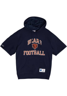 Mitchell and Ness Chicago Bears Navy Blue Heart And Soul Short Sleeve Hoods