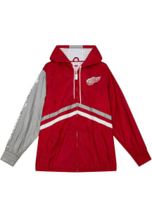 Mitchell and Ness Detroit Red Wings Mens Red UNDENIABLE Light Weight Jacket