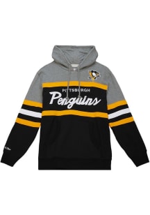 Mitchell and Ness Pittsburgh Penguins Mens Black Head Coach Fashion Hood