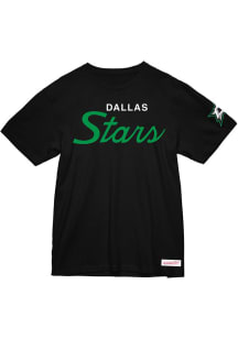Mitchell and Ness Dallas Stars Black Stars Script Short Sleeve T Shirt