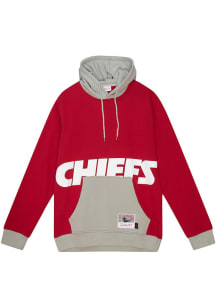 Mitchell and Ness Kansas City Chiefs Mens Red BIG FACE 5.0 Fashion Hood