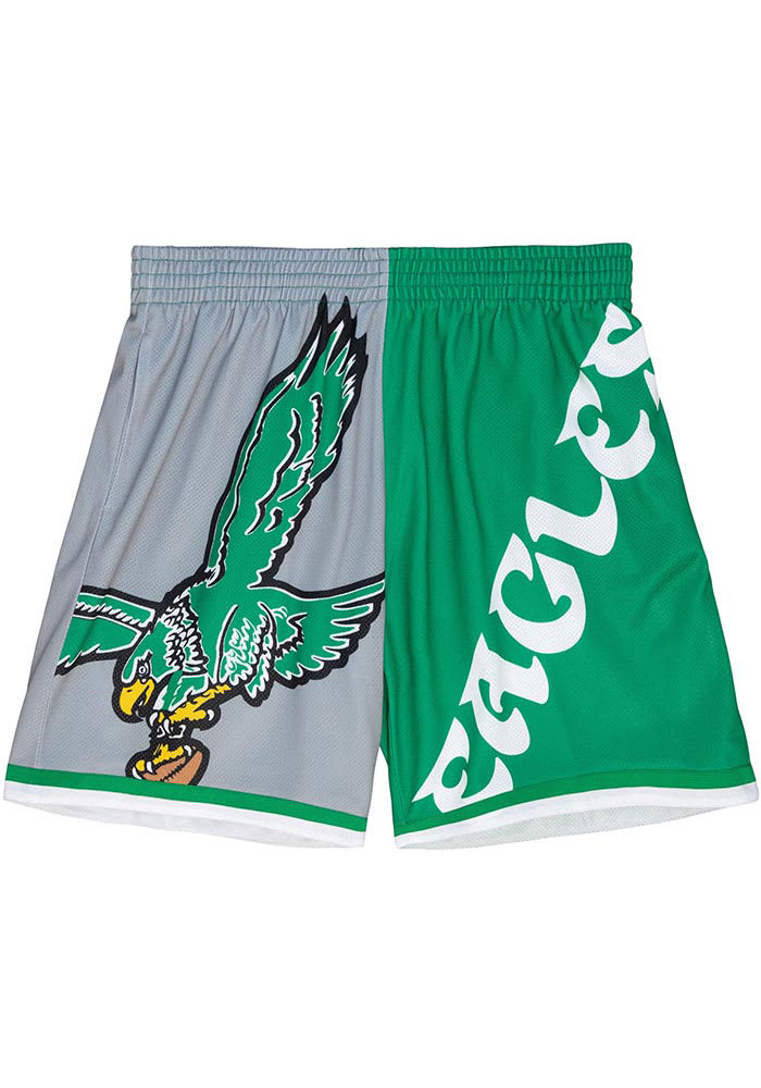Mitchell and Ness Philadelphia Eagles Mens Kelly Green BIG FACE 5.0 Shorts
