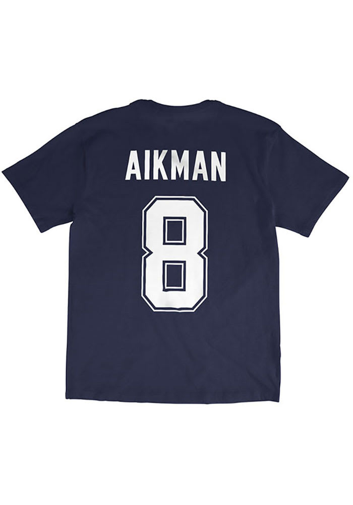 Troy Aikman Dallas Cowboys Mitchell & Ness Youth Retired Retro Player Name  & Number T-Shirt - Heathered Gray