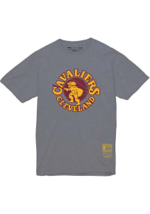 Mitchell and Ness Cleveland Cavaliers Grey MVP WORDMARK Short Sleeve T Shirt