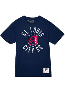 Mitchell and Ness St Louis City SC Navy Blue Legendary Short Sleeve Fashion T Shirt