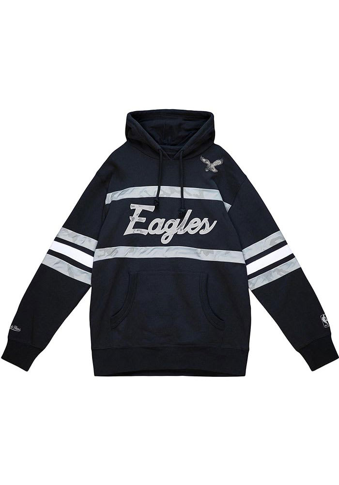 Mitchell and Ness Philadelphia Eagles Mens Black CAMO REFLECTIVE Fashion Hood