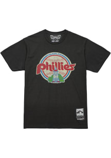 Mitchell and Ness Philadelphia Phillies Charcoal UNDER THE LIGHTS Short Sleeve Fashion T Shirt