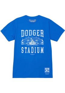 Mitchell and Ness Los Angeles Dodgers Blue STADIUM SERIES Short Sleeve Fashion T Shirt