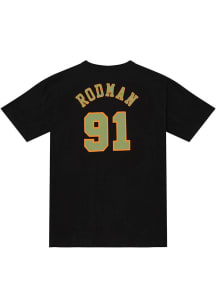 Dennis Rodman Chicago Bulls Black Flight Short Sleeve Player T Shirt