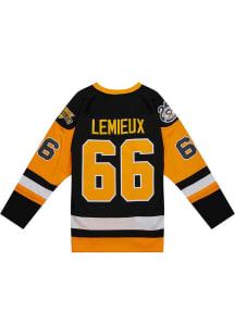 Mitchell and Ness Mario Lemieux Pittsburgh Penguins Mens Black 1991 Hockey Jersey