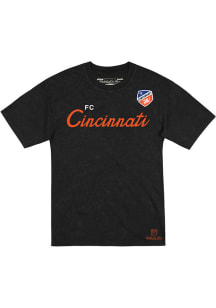 Mitchell and Ness FC Cincinnati Black Cincinnati Script Short Sleeve T Shirt