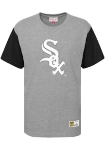 Mitchell and Ness Chicago White Sox Youth Grey Color Blocked Short Sleeve Fashion T-Shirt