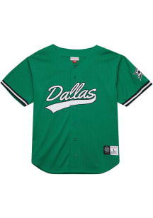 Mitchell and Ness Dallas Stars Mens Kelly Green Mesh Button Jersey