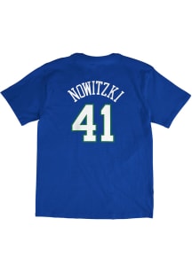 Dirk Nowitzki Dallas Mavericks Blue Name And Number Short Sleeve Player T Shirt