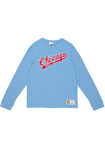 Mitchell and Ness Chicago White Sox Light Blue Legendary Slub Long Sleeve Fashion T Shirt