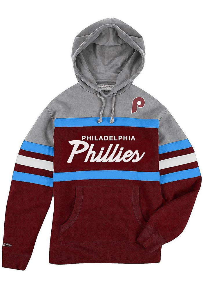 Philadelphia Phillies Mens Blue Basketball Classic Fashion Hood
